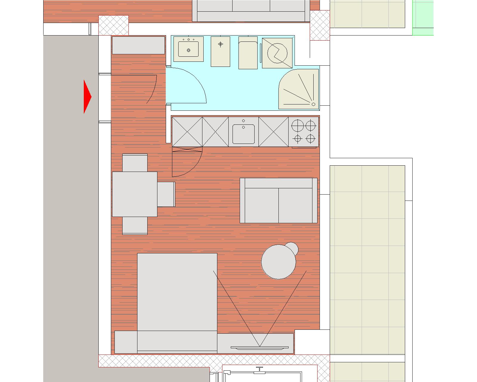 Studio apartament modeli 1