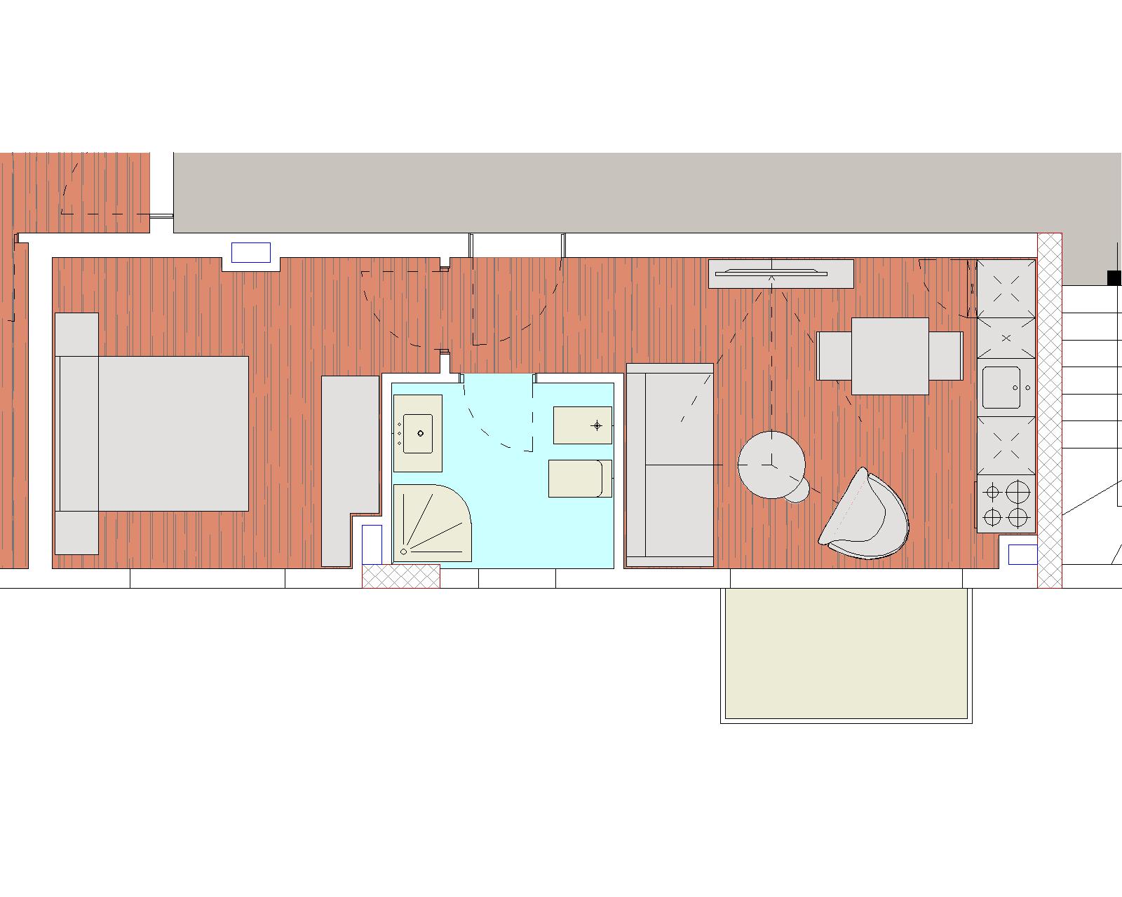 Apartament 1+1 modeli 1