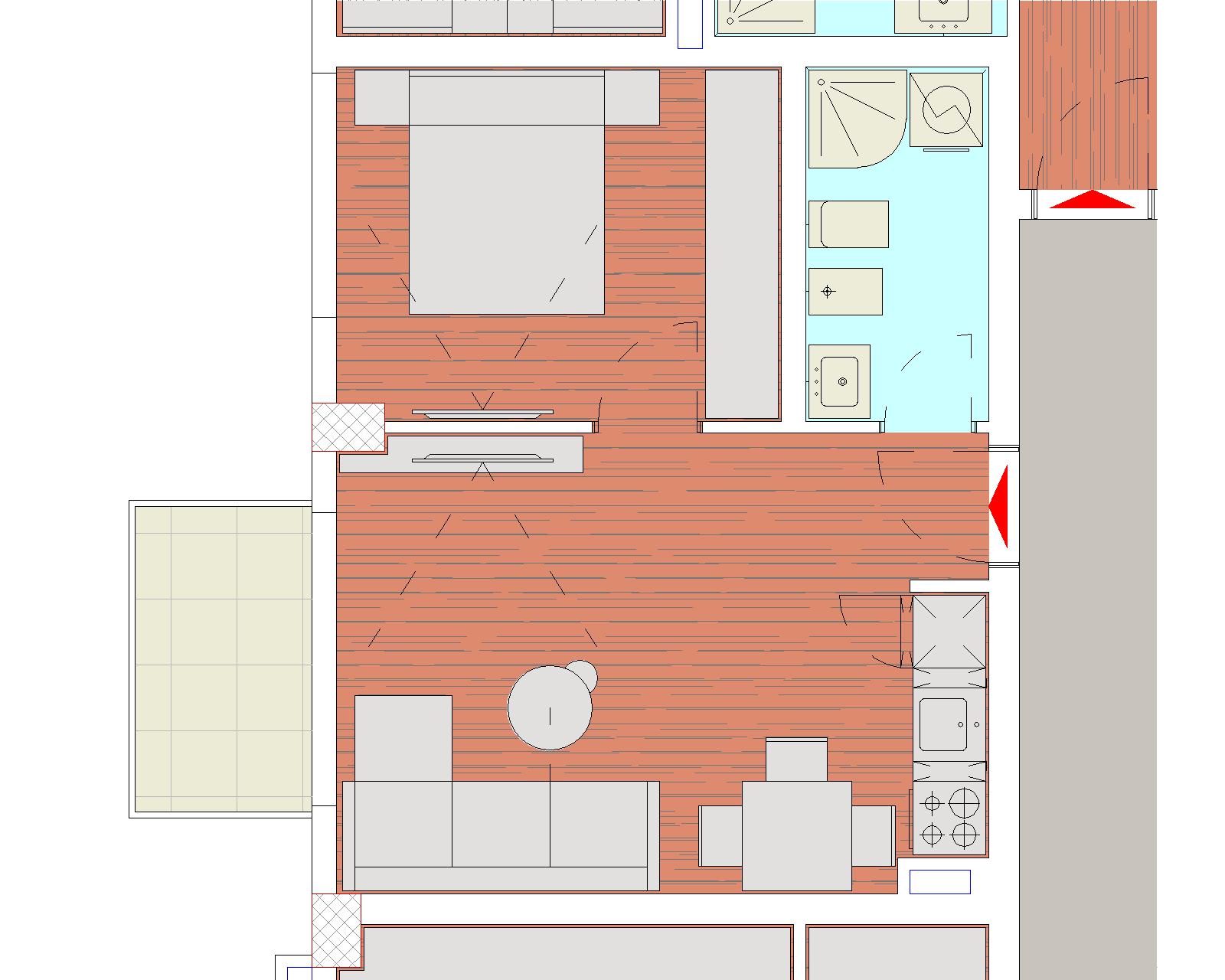 Apartament 1+1 modeli 3