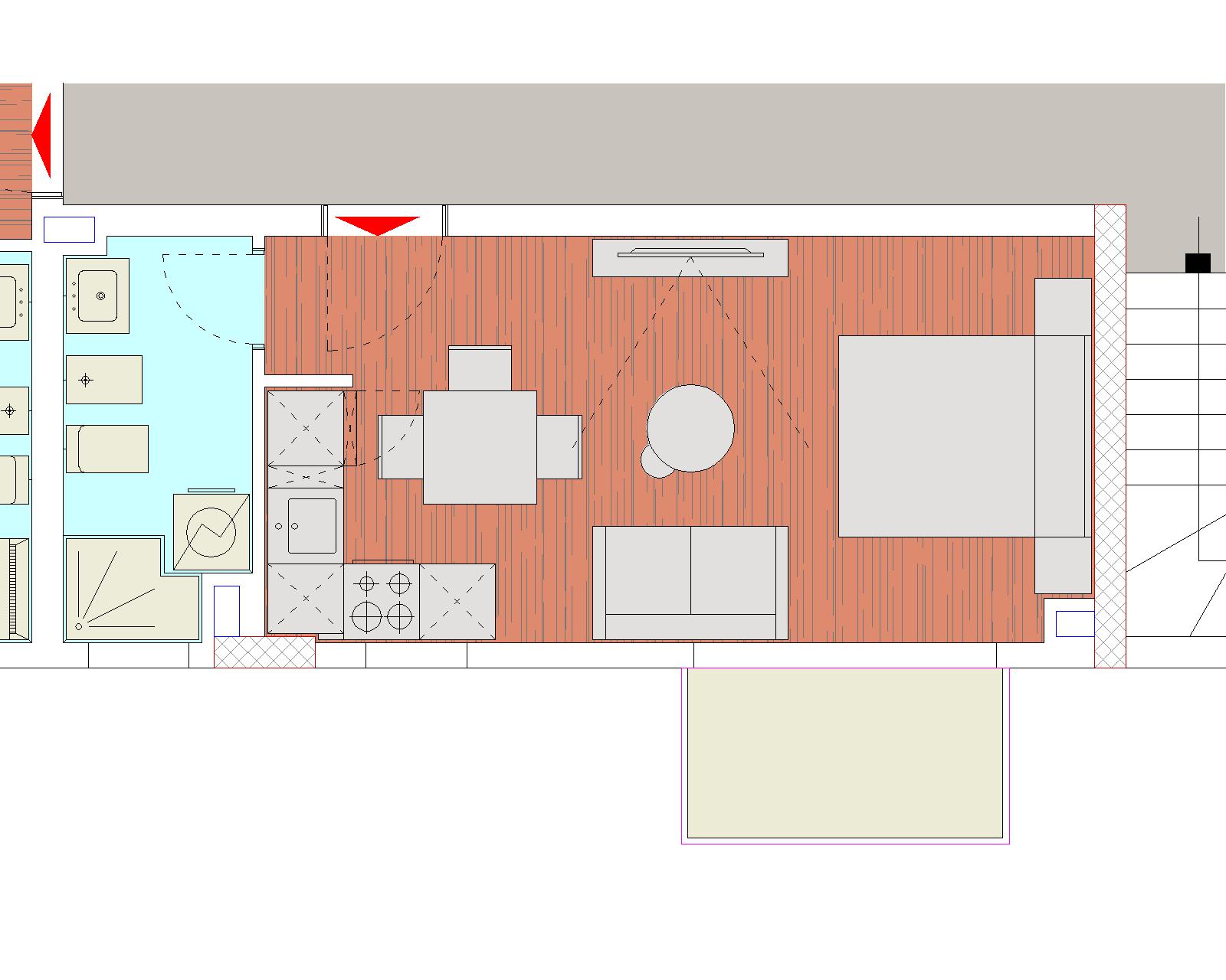 Studio apartament modeli 2