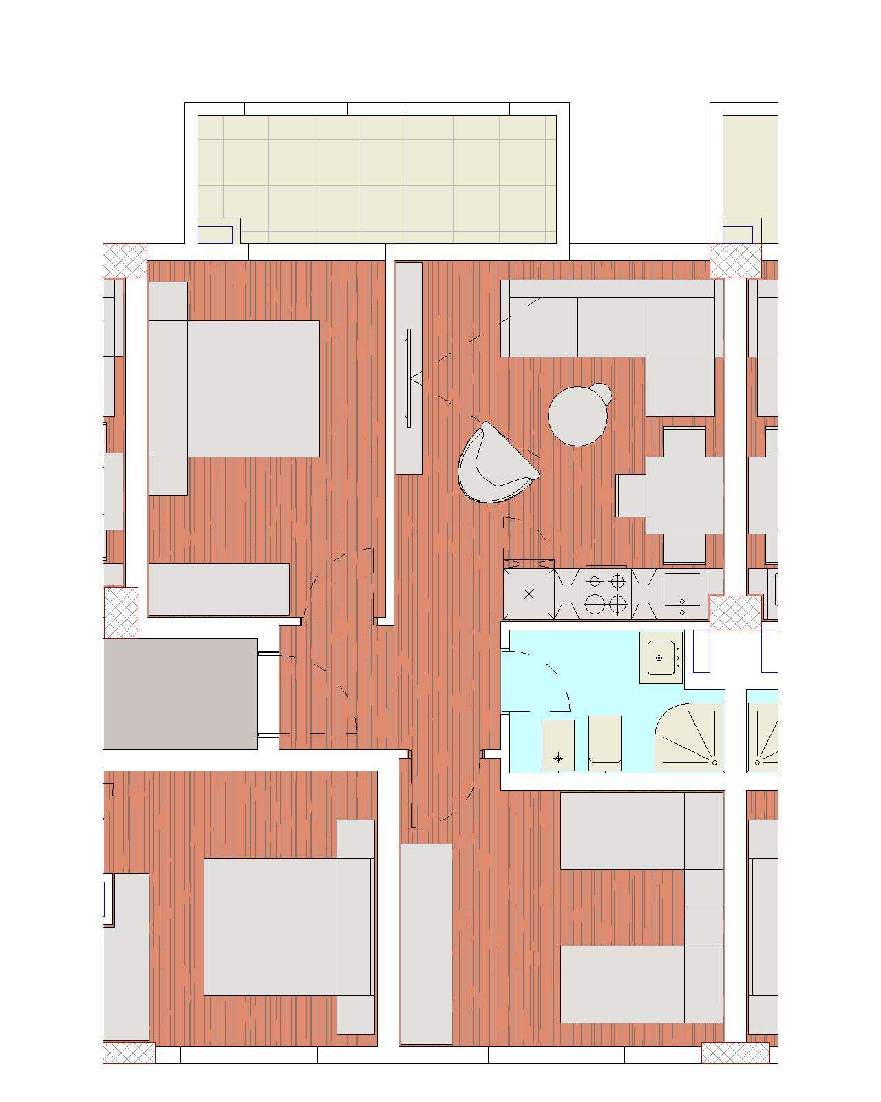 Apartament 2+1 modeli 1